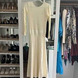 Sezane Ecru Long Sleeve Knit Dress-NWT